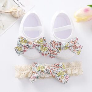 newborn dedication shoes and headband